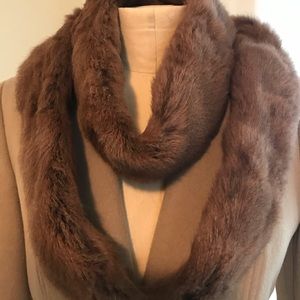 Brown fur neck wrap